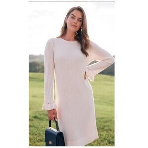 Gal Meets Glam Collection Agnes Ruffle Cuff Long Sleeve Sweater Dress Size XS